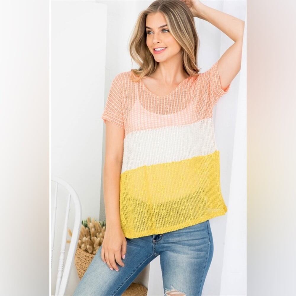 NWT Knitted Twist Detail Top Size Large